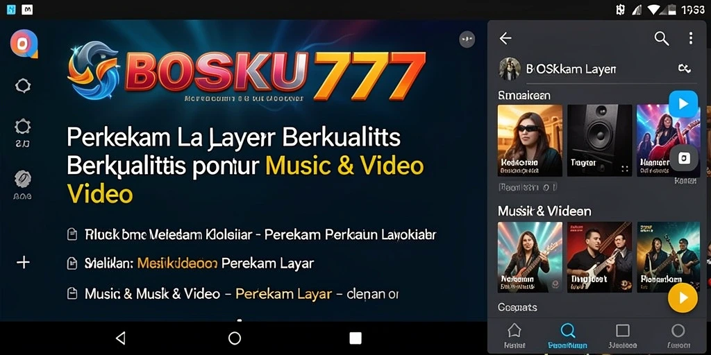 Tampilan antarmuka BOSKU777 yang intuitif untuk perekaman layar.