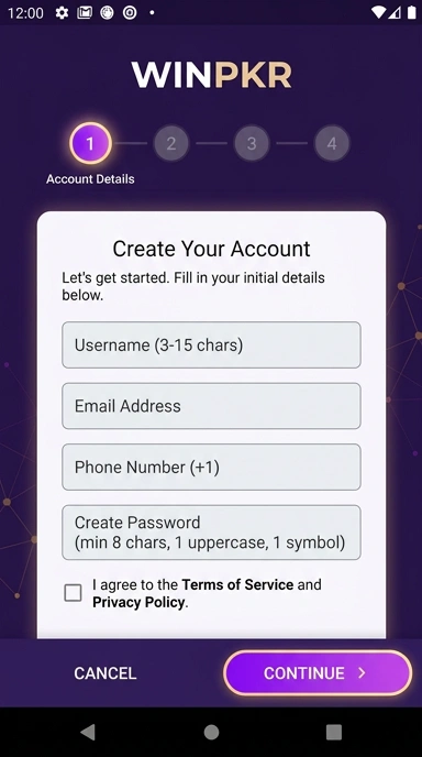 Tampilan halaman daftar winpkr