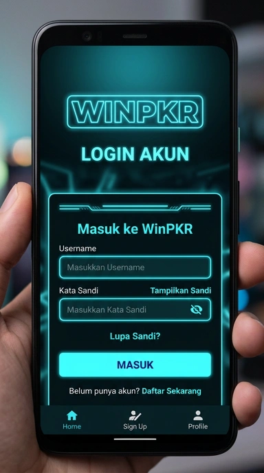 Tampilan halaman login winpkr
